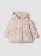 Pink padded hooded jacket, regular fit_0