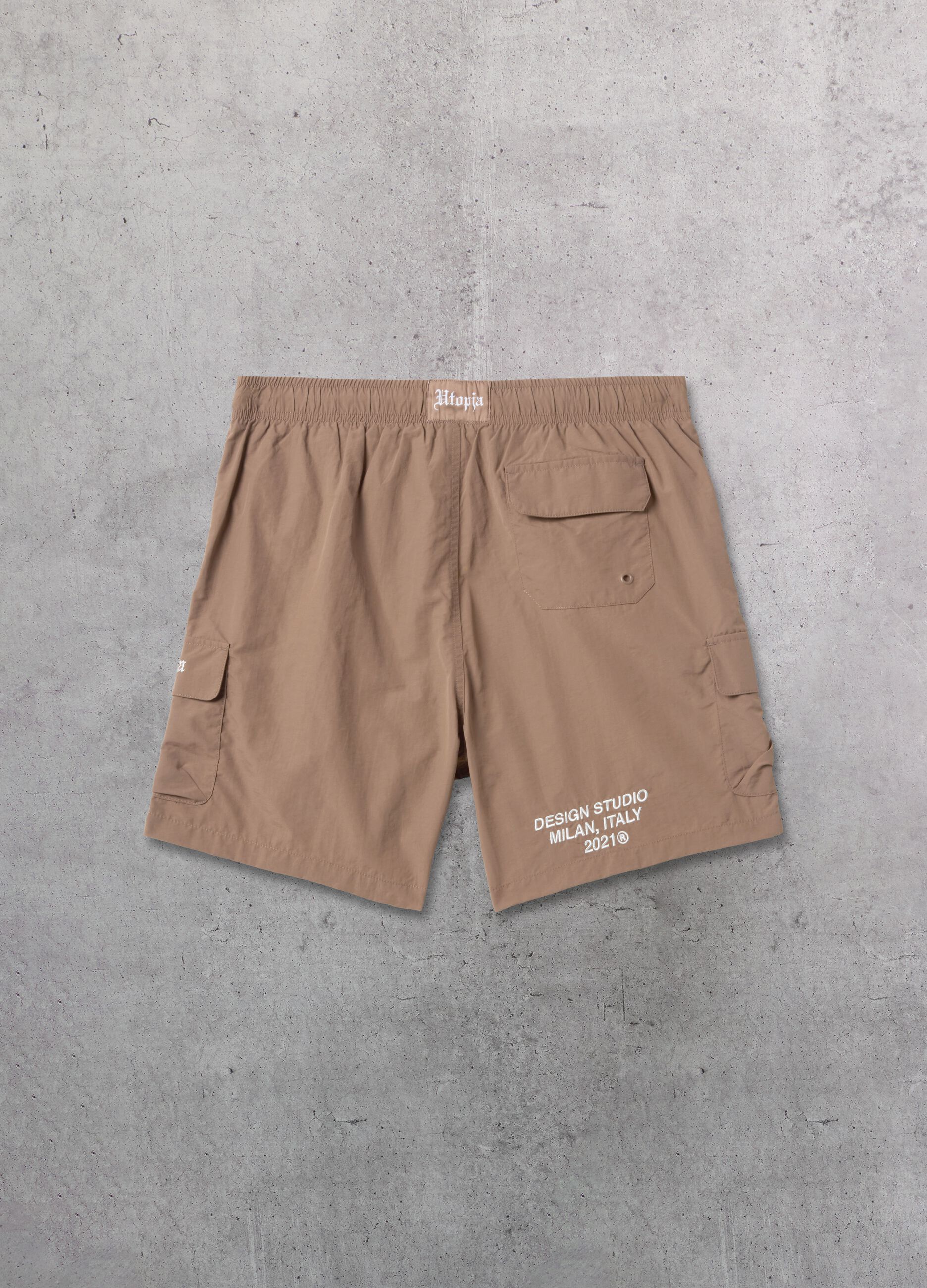 Mocha Cargo Swim Shorts