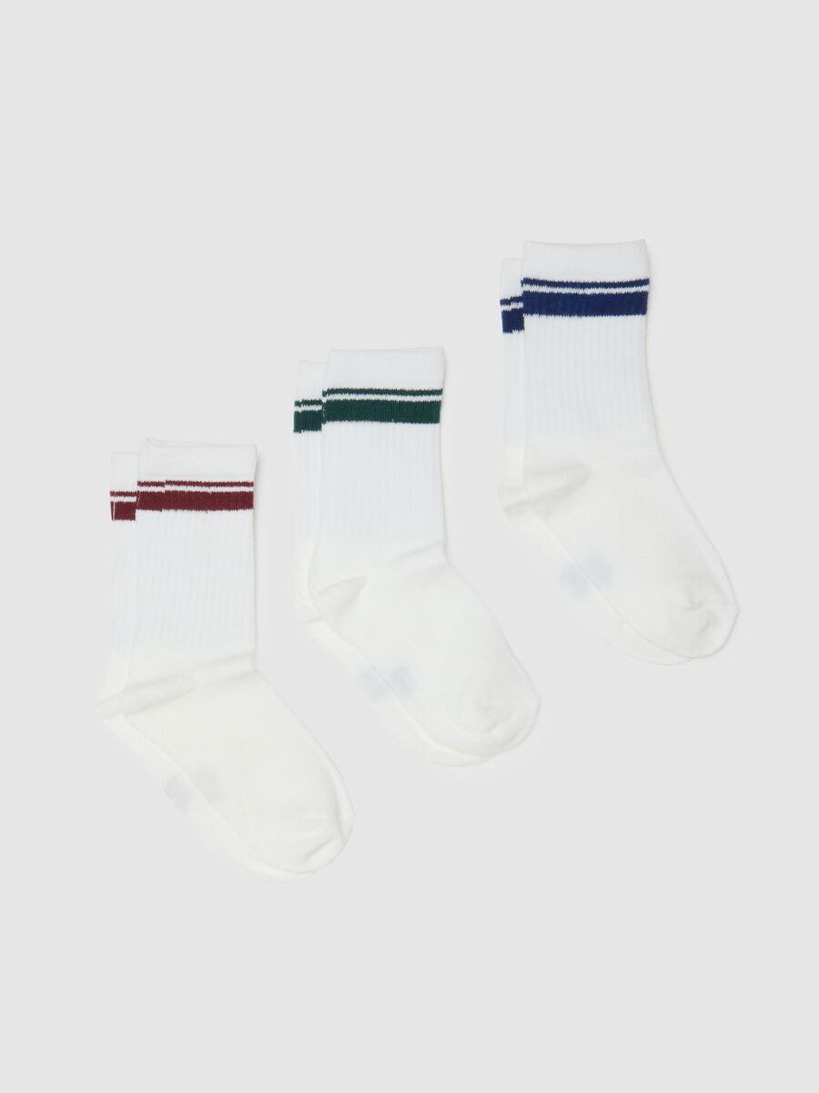 Set of multicoloured stretchy cotton boy's socks tripack_0