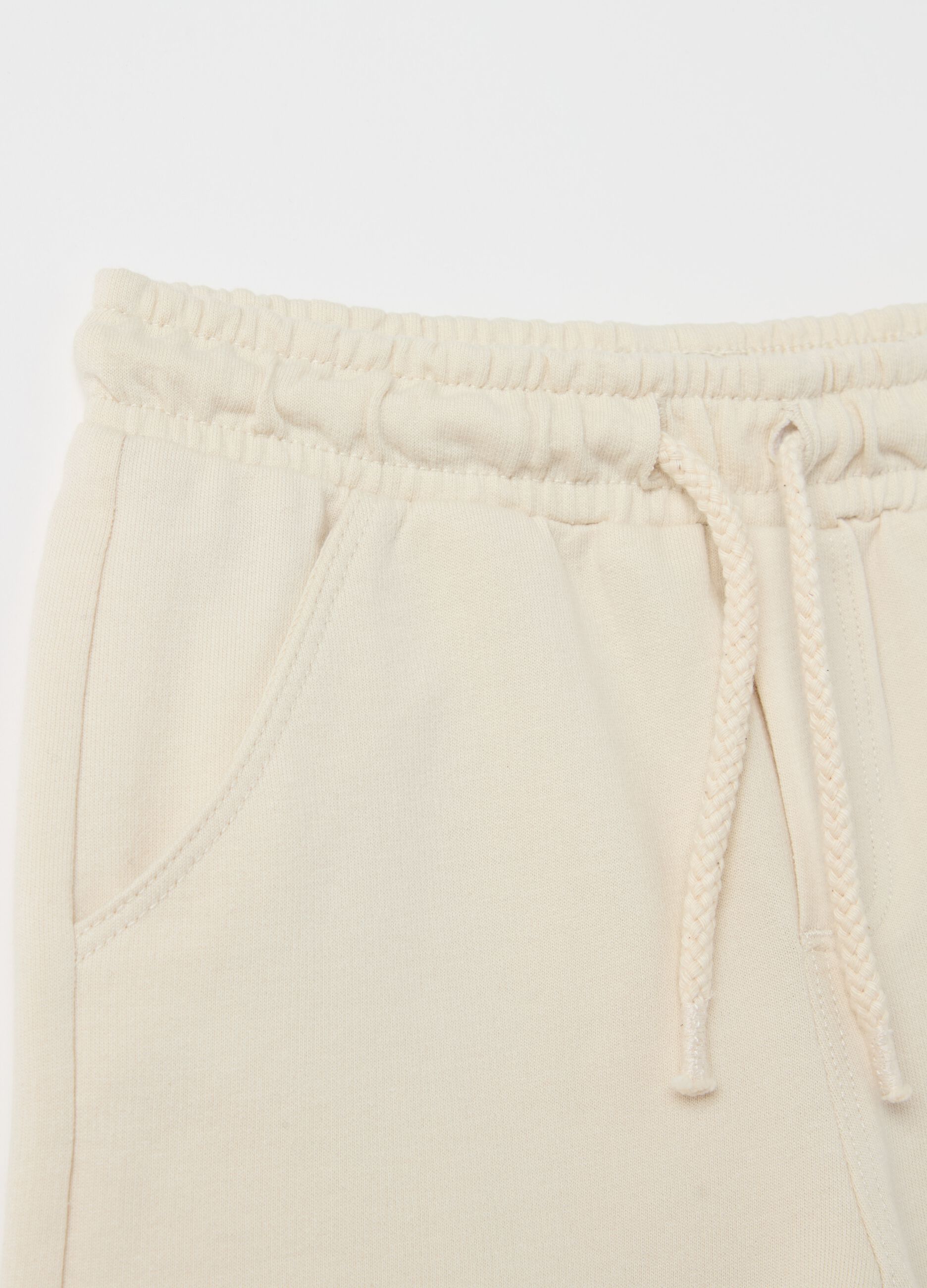 Cotton Bermuda shorts with drawstring