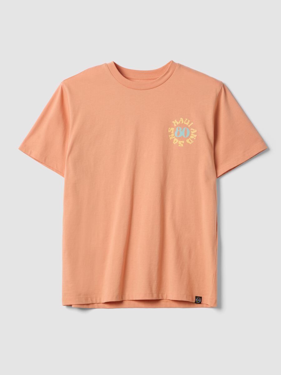 T-shirt rosa in puro cotone a maniche corte_4