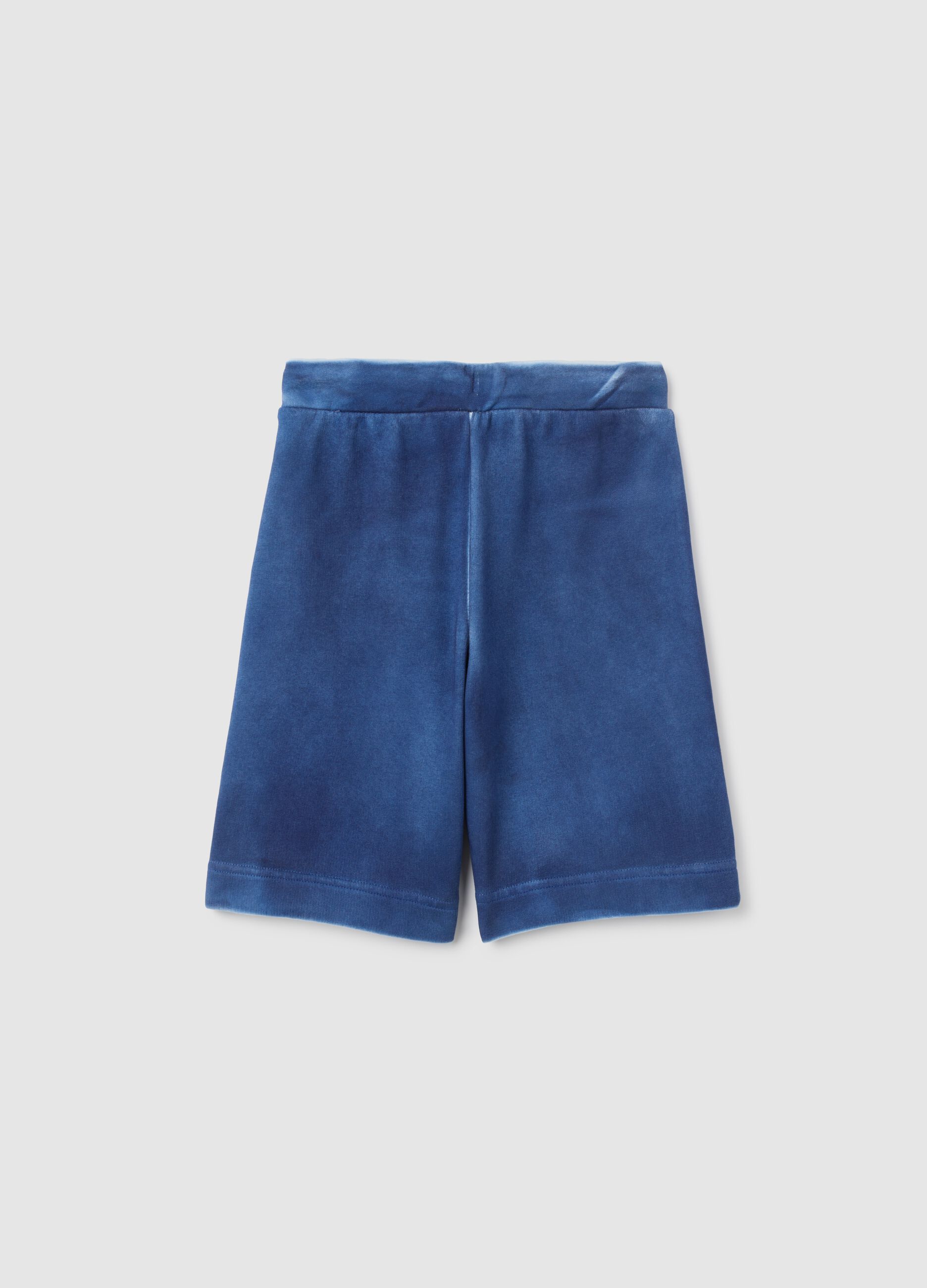 Pantaloncini da bambino in cotone blu regular fit