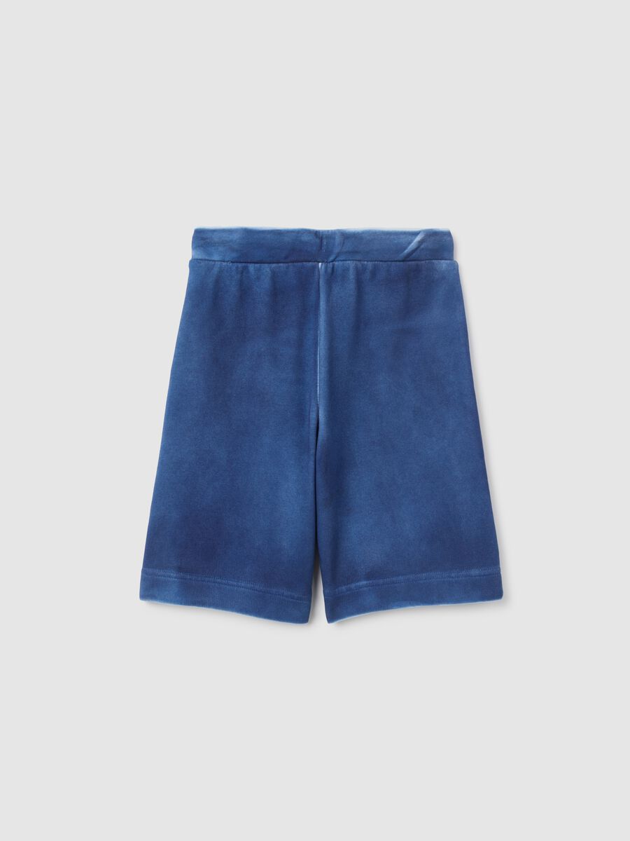 Children's regular fit blue cotton shorts_1