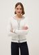 White viscose blend regular fit cardigan with buttons_0