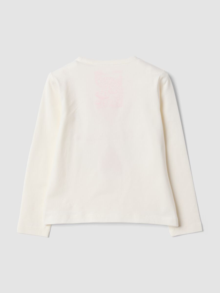 White stretch-cotton regular-fit T-shirt with embroidered hearts_1