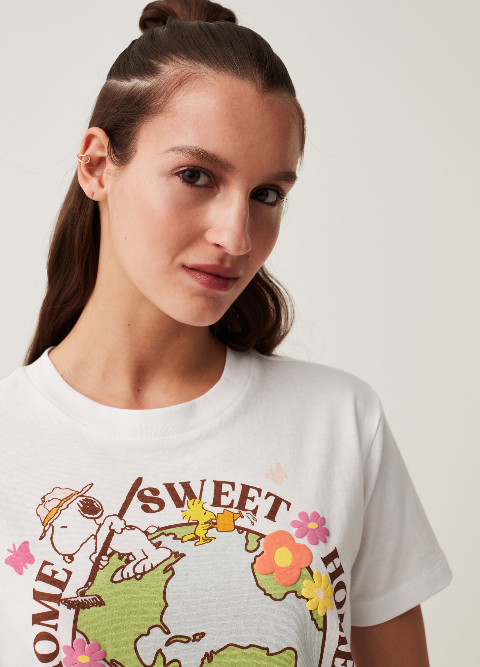 T shirt in cotone stampa Peanuts Snoopy