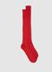 Long red pure cotton socks_0
