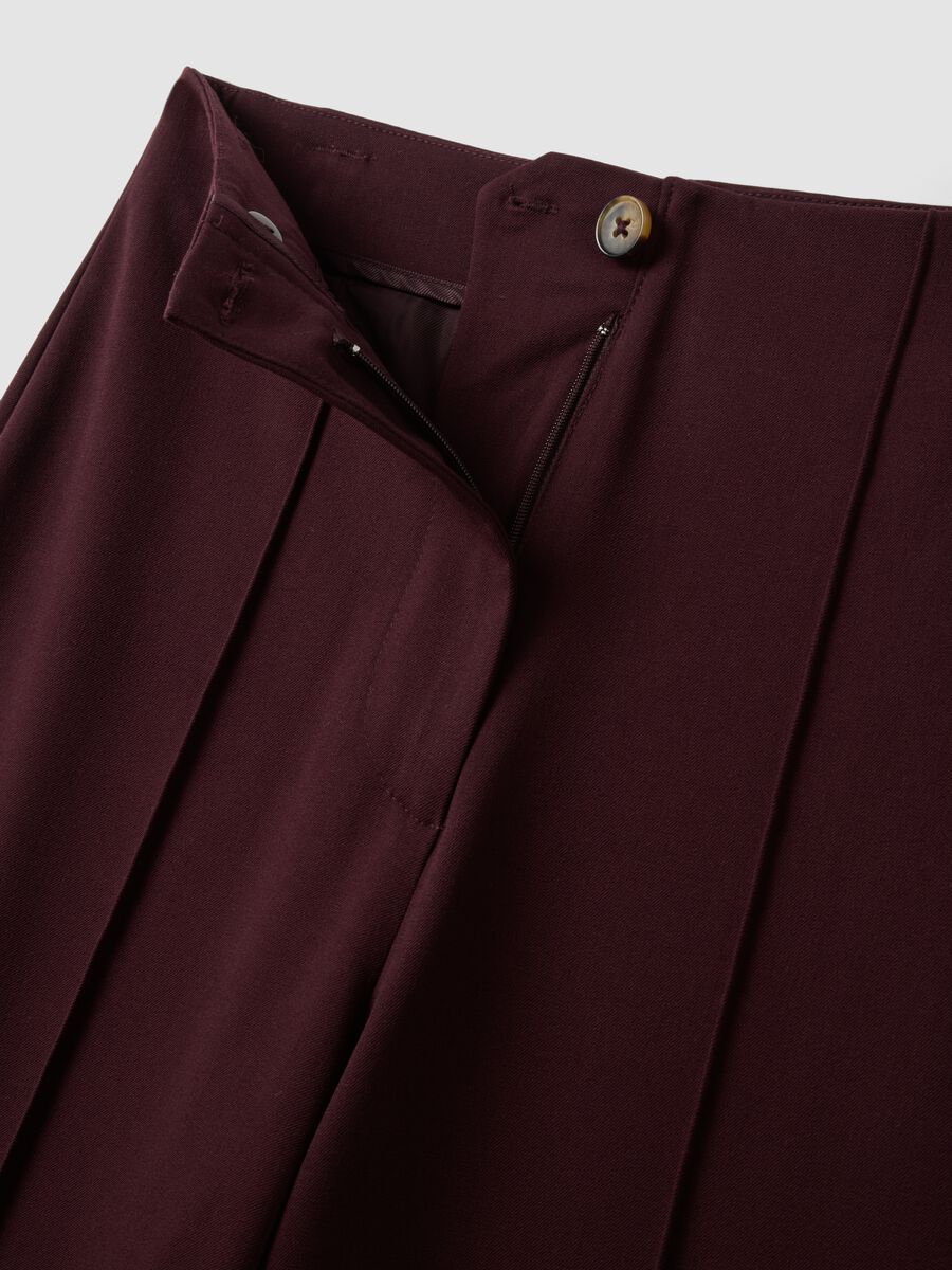 Purple wide-leg chino trousers in stretch viscose_5