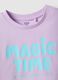 Girls' violet pure cotton boxy fit T-shirt with print_2