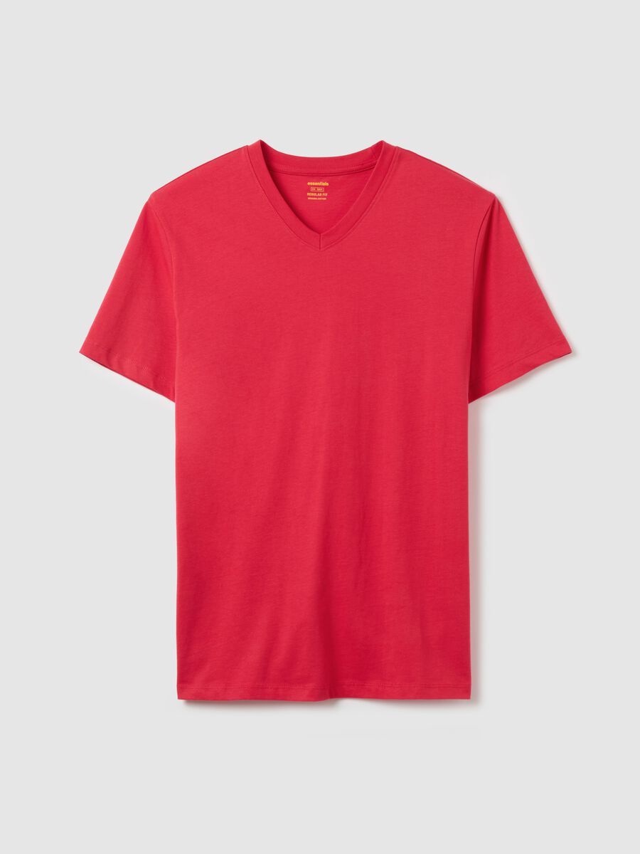 Organic cotton T-shirt with V neck_0
