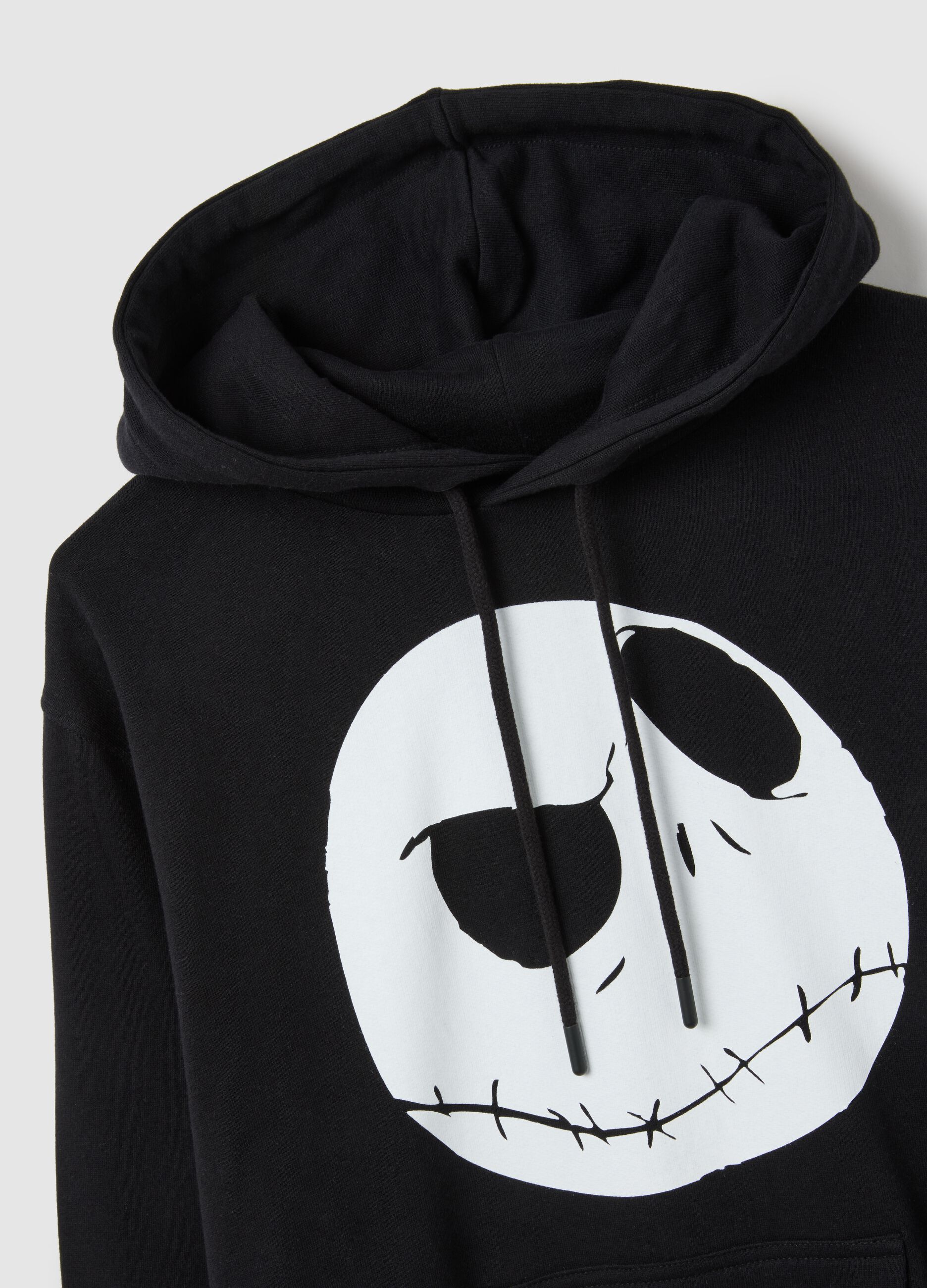 Black pure cotton sweatshirt with print