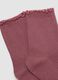 2-pack pink socks in organic stretch cotton with scalloped cuff_2