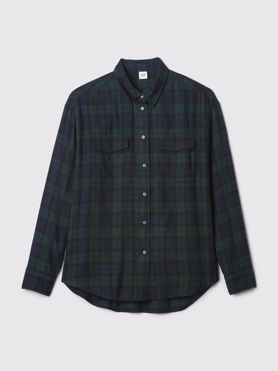 Check flannel shirt with pockets_4