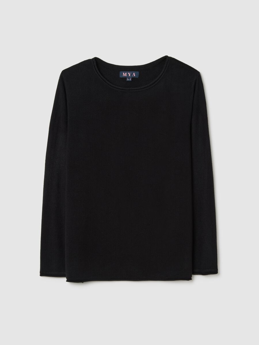 Pullover nero regular fit_0