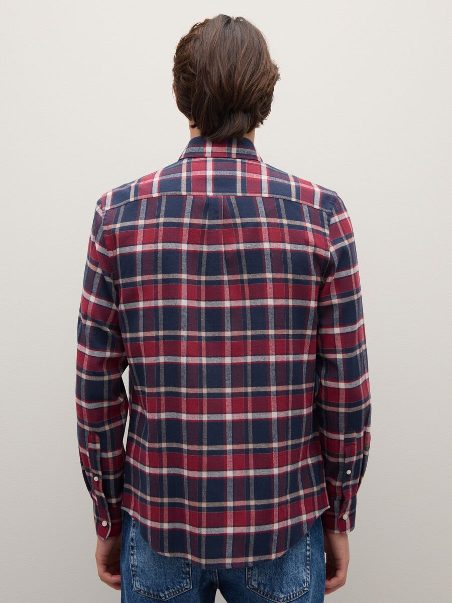 Multicolour long sleeve pure cotton regular fit checked shirt_3