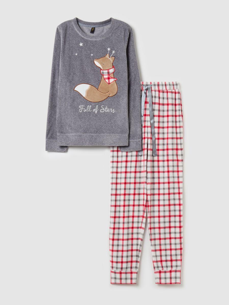 Pigiama in velour con ricamo "Full of Stars"_4