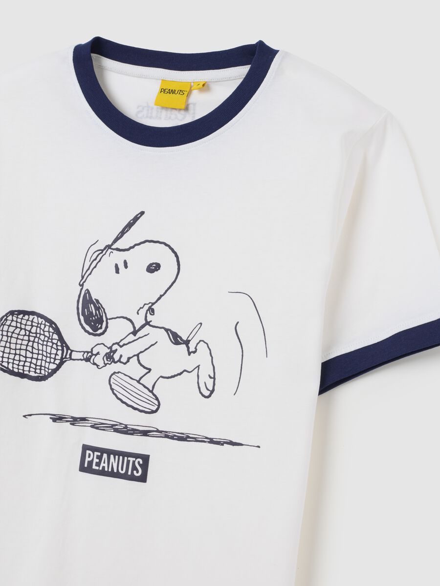 Women's multicolour pure cotton T-shirt with regular fit and Snoopy print_1