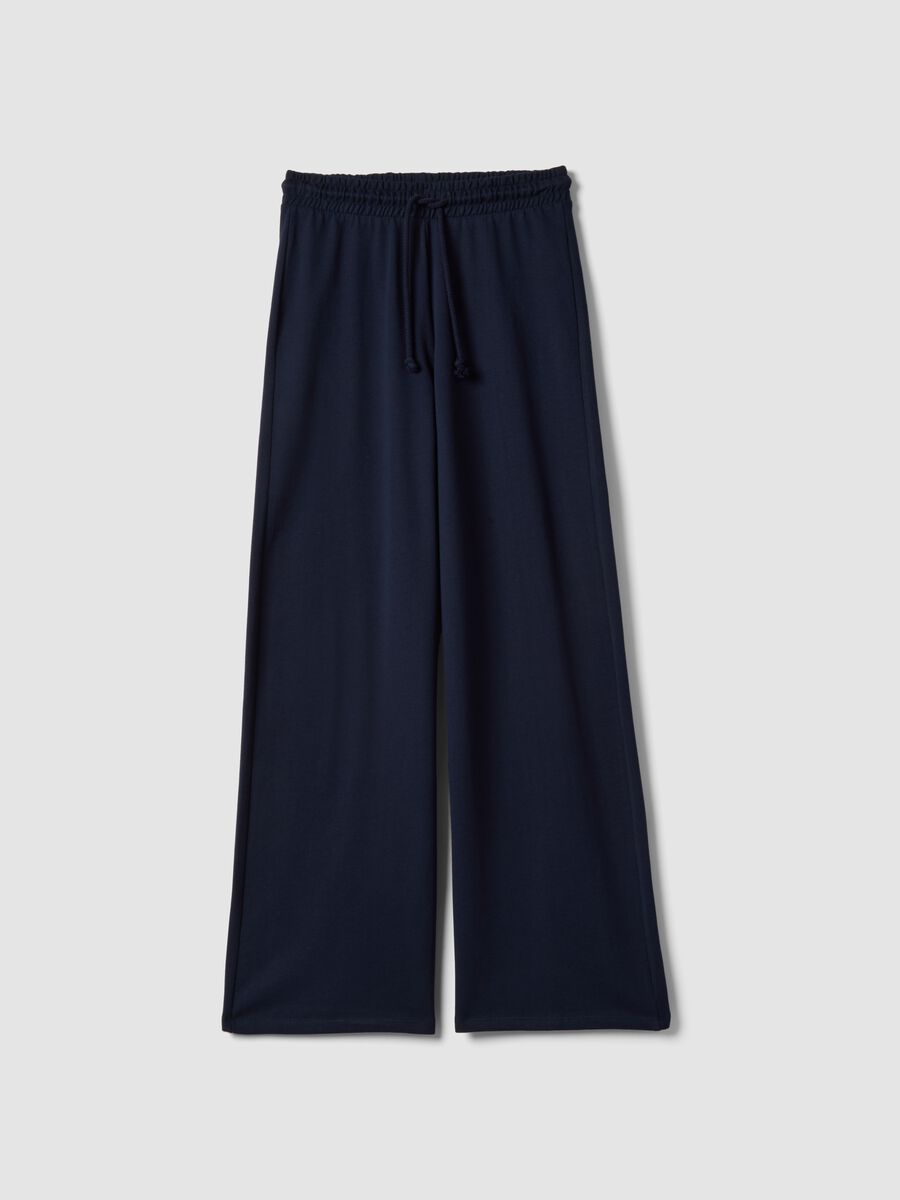 Baggy Blue Cotton Jogger Trousers_4