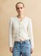 White pure cotton regular fit cardigan with buttons and pockets_1