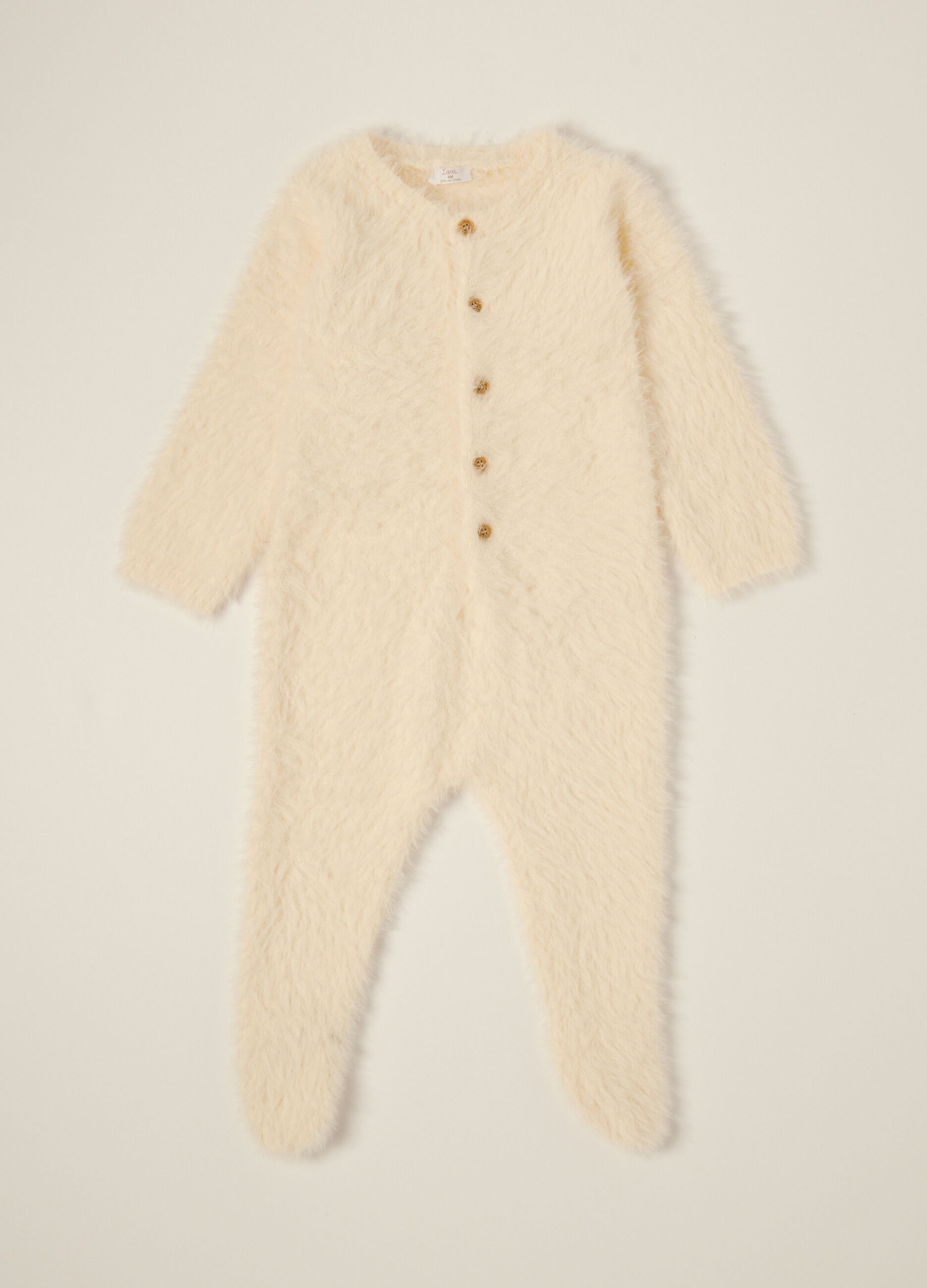 White Knitted Baby Romper