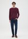 Red viscose blend regular fit jumper_1