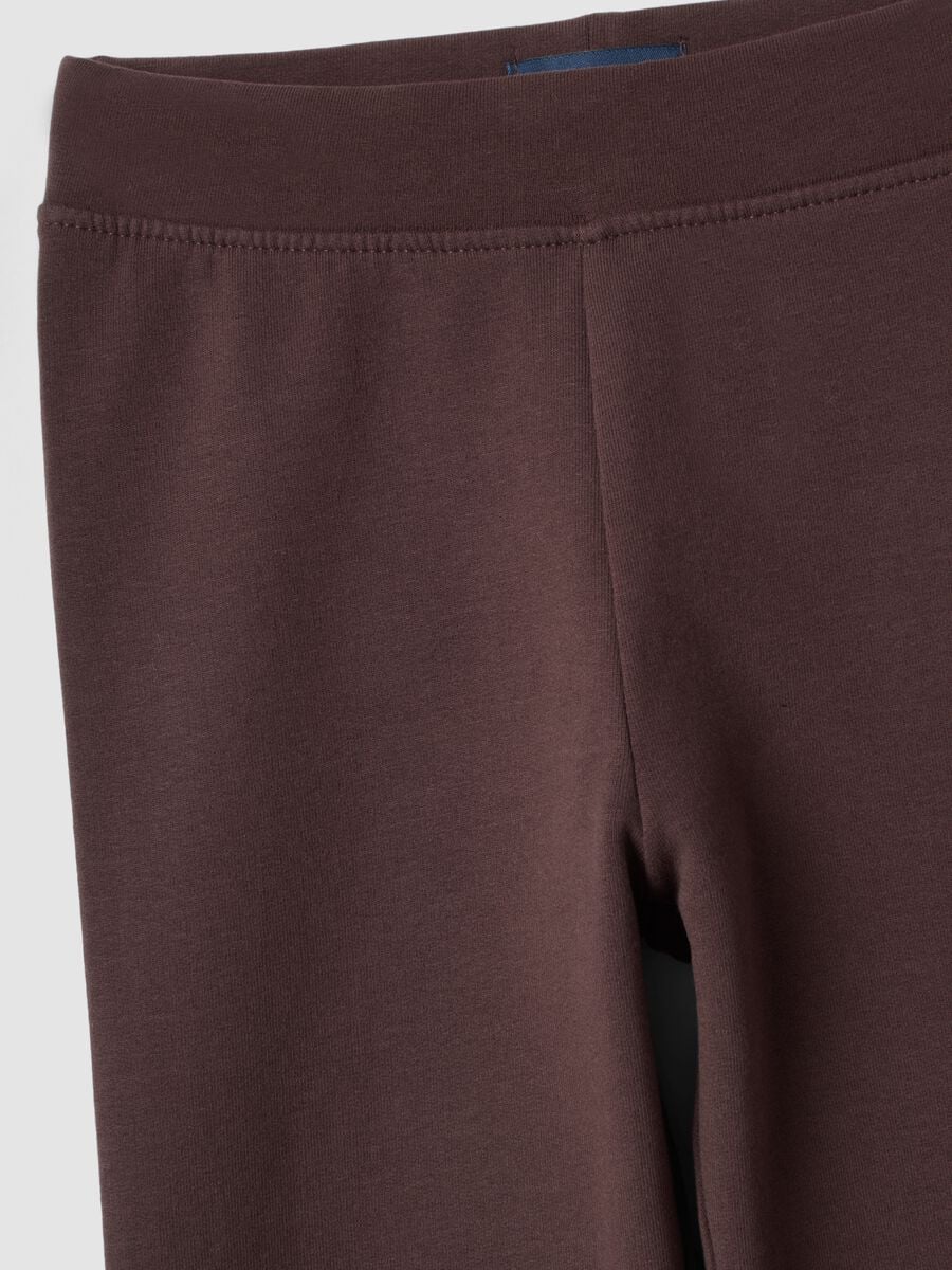 Leggings marroni in cotone organico elasticizzato skinny fit_2