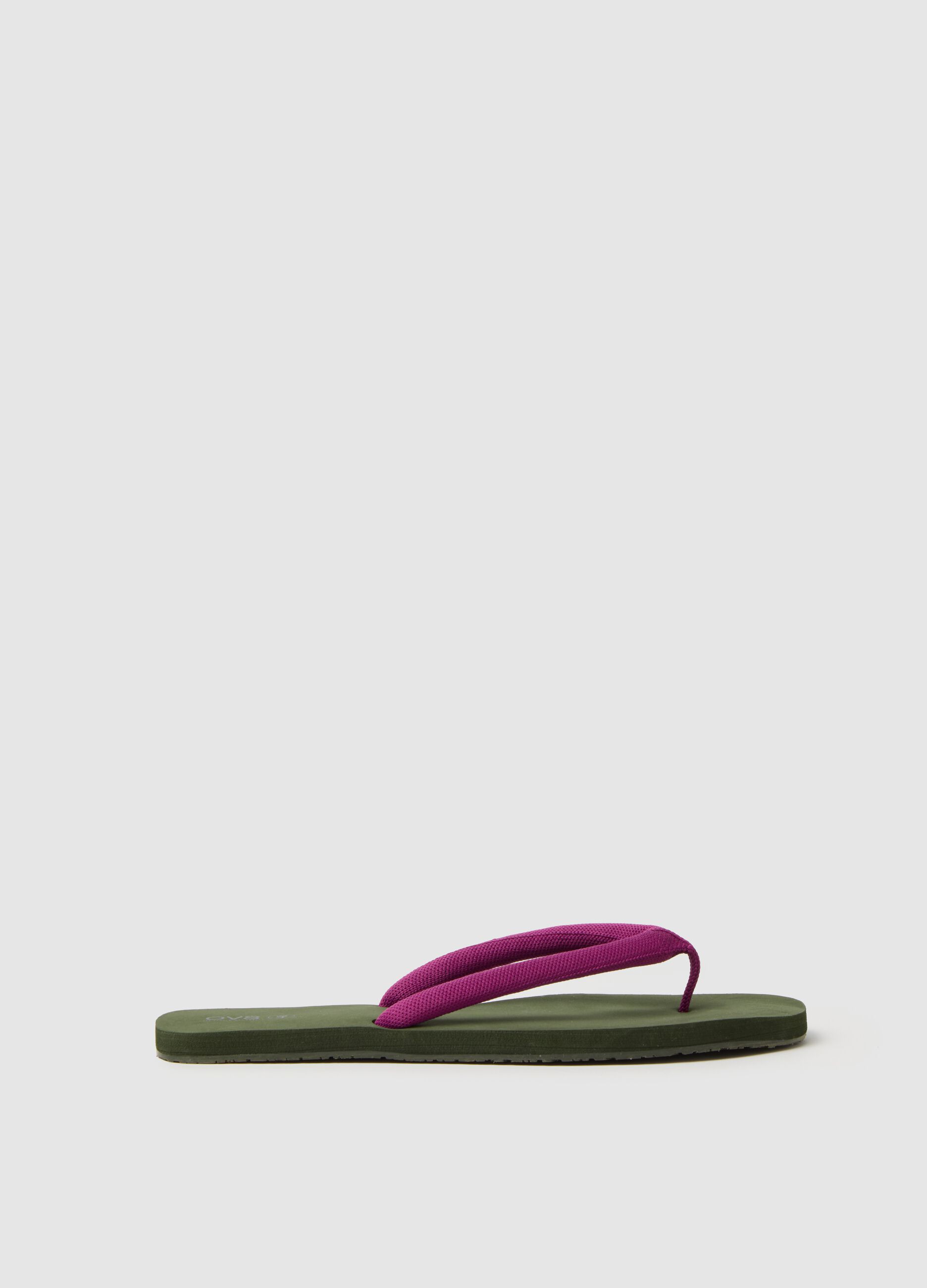 Women's multicolour flip-flops with non-slip sole