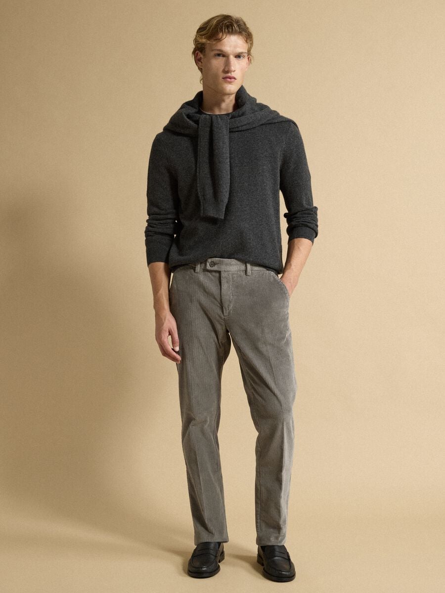 Grey pure cashmere jumper, regular fit_2