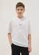 Kids' white pure cotton oversized fit t-shirt with Chicago Bulls logo_0