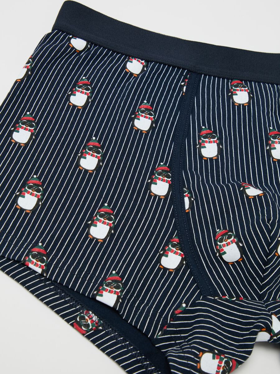 Stretch organic cotton boxer shorts with all-over print_5