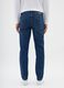 Blue denim cotton blend slim fit jeans_2