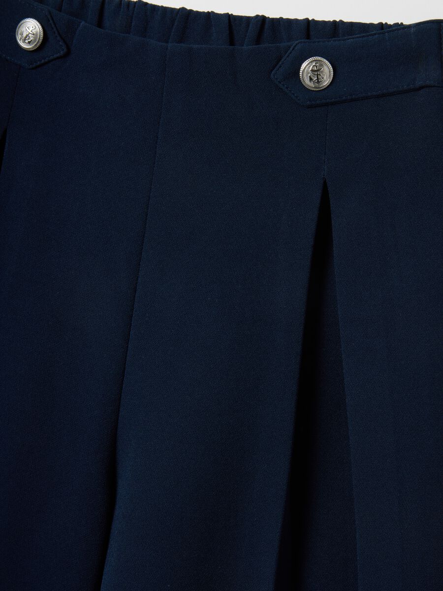 Culotte blu da bambina regular fit con elastico in vita_2