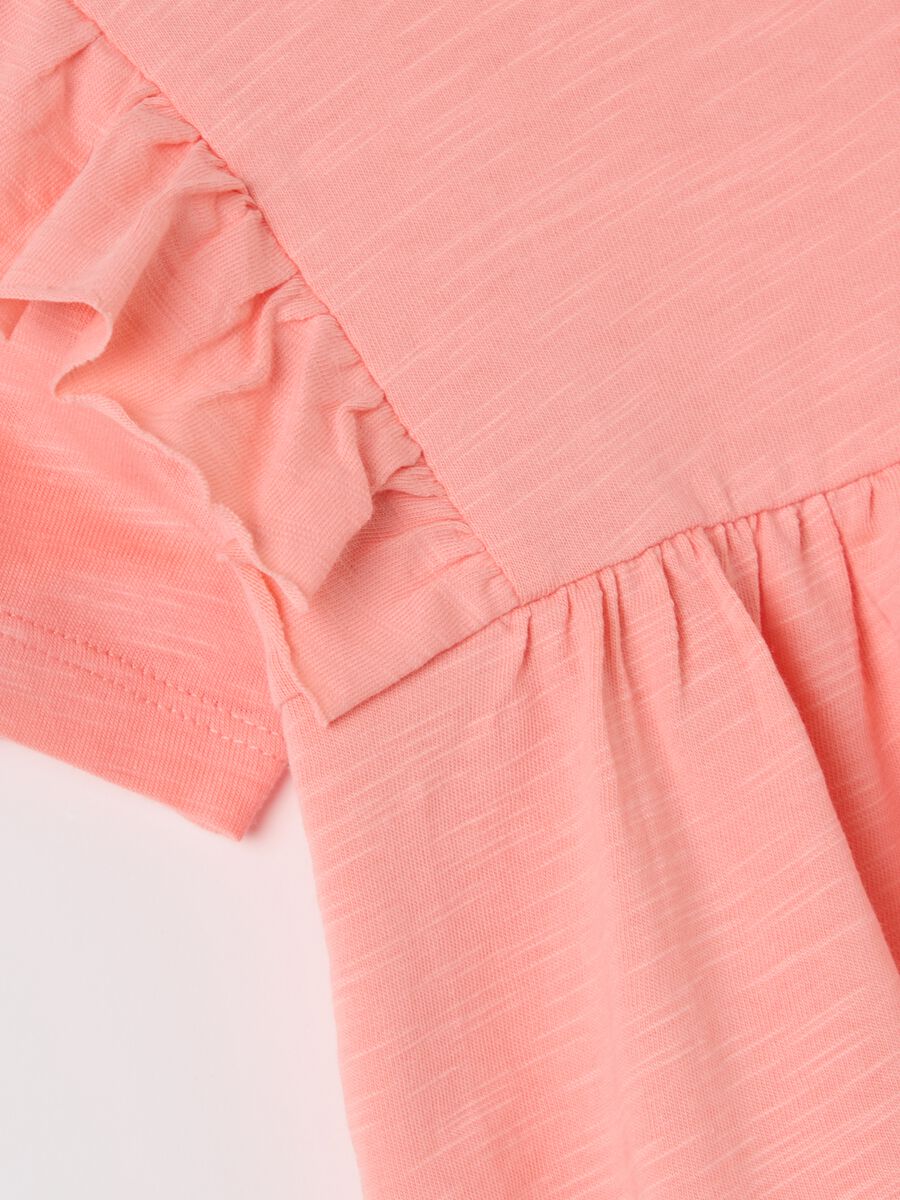 Cotton T-shirt with flounce_3