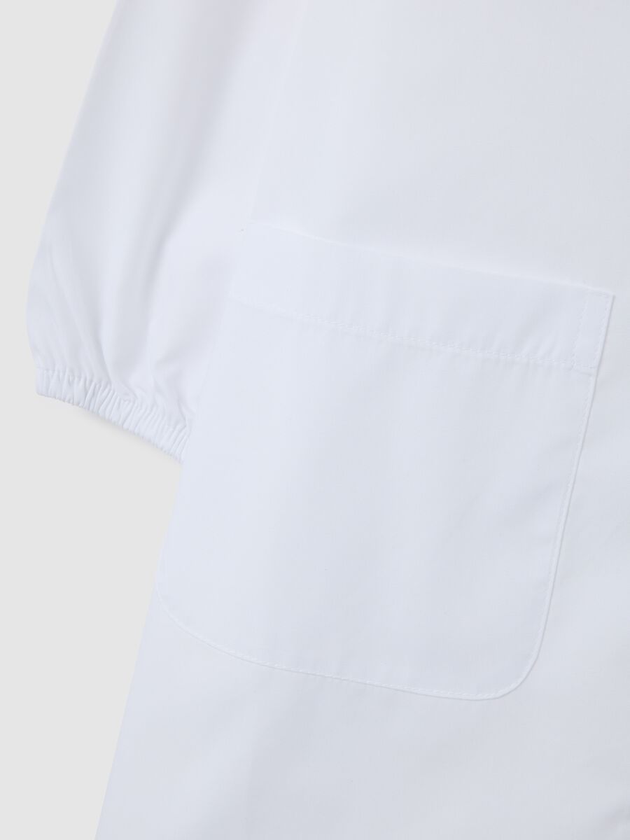 Girls' white cotton blend smock with unicorn_3
