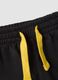 Completo giallo e nero in puro cotone con top e shorts per bimbo regular fit_2