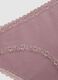 Regular fit pink stretch cotton briefs with lace_1