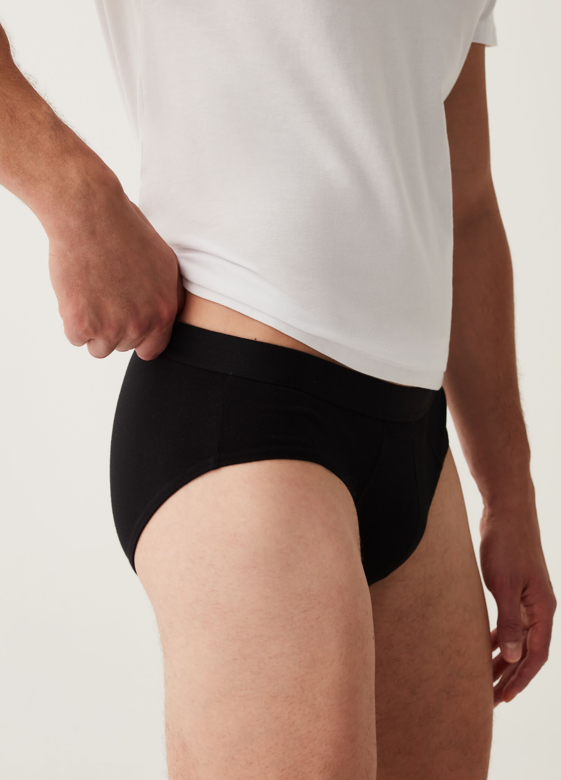 Tripack slip in cotone bio stretch