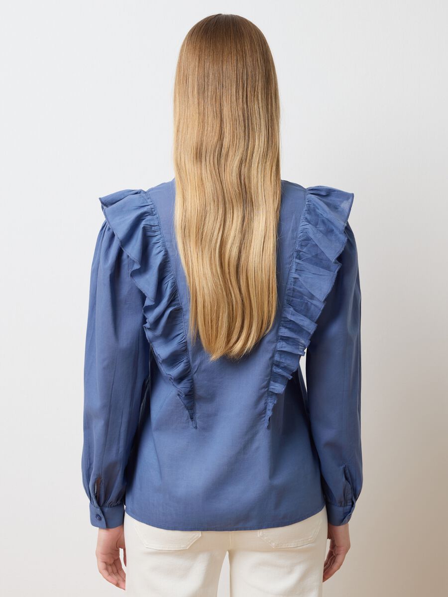 Blue Regular Fit Pure Cotton Shirt_2