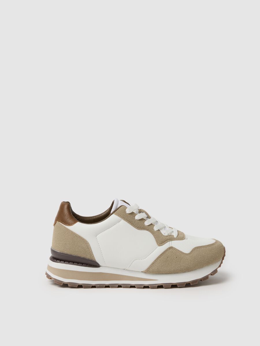 Sneakers bianche e beige_0