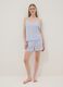 Light blue pure cotton camisole pyjama top_2