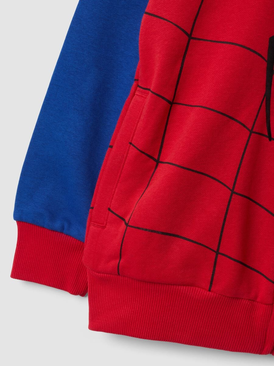 Felpa rossa con cappuccio in misto cotone a tema MARVEL Spider-Man_2
