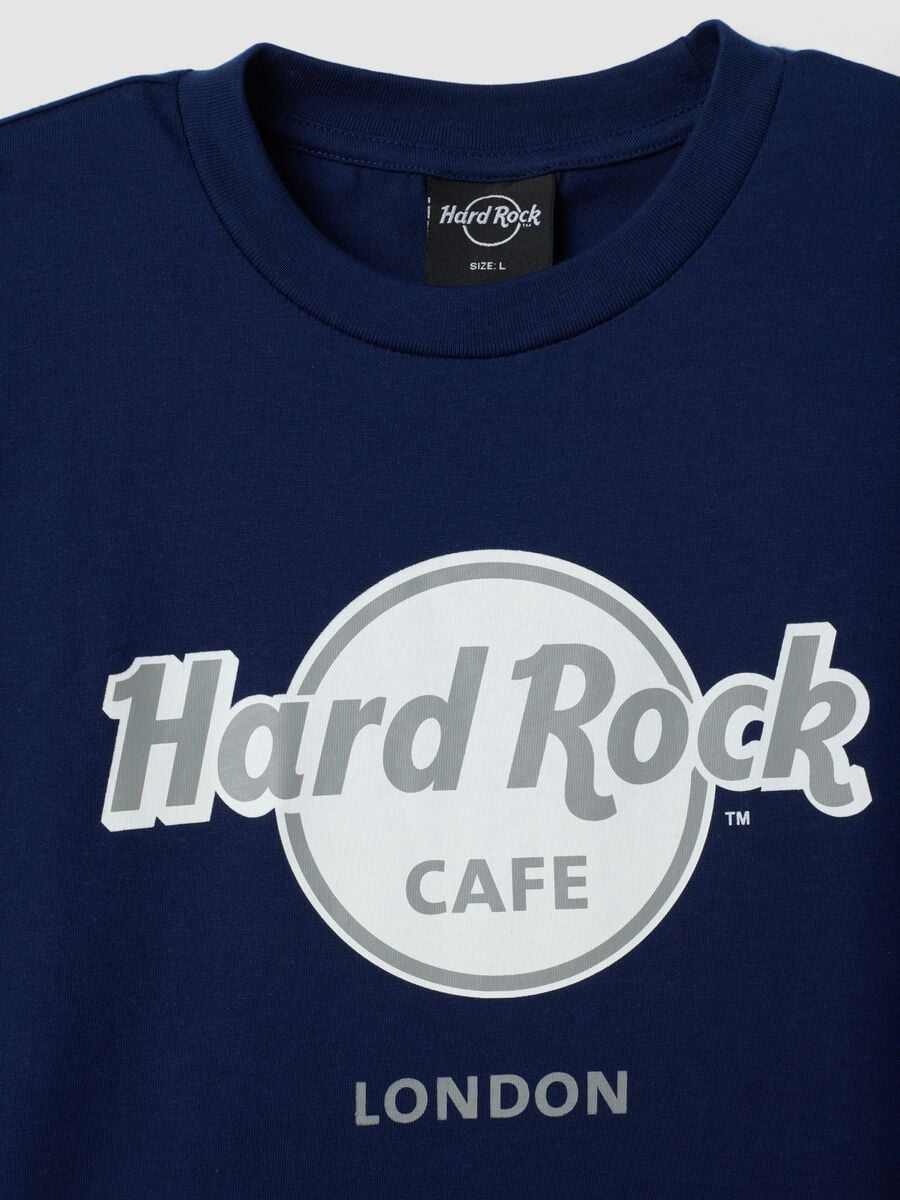 Blue pure cotton T-shirt with Hard Rock Cafe print_2