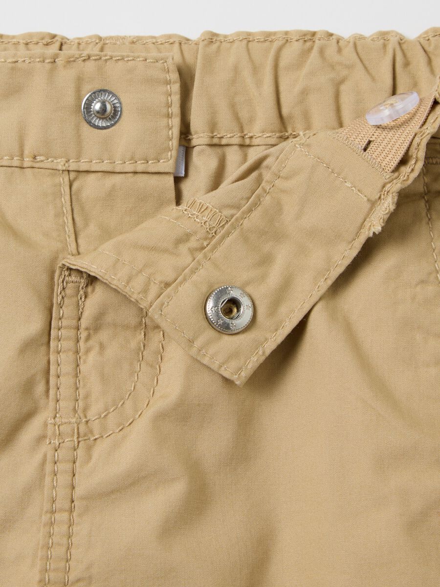 Poplin trousers with elasticated edging_2