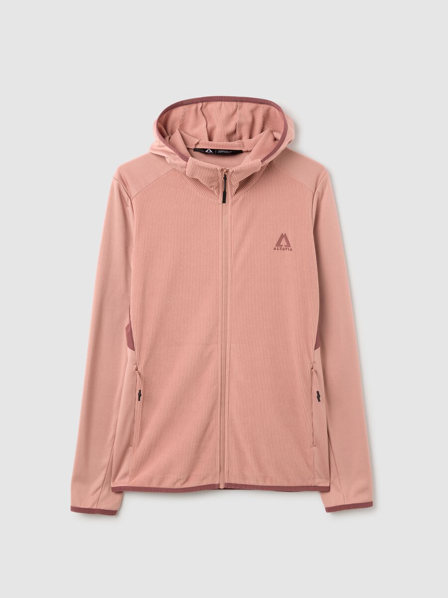 Full Zip Waffle Fleece Hoodie ALTAVIA WITH DEBORAH COMPAGNONI_4