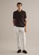 White stretch cotton trousers, regular fit_0
