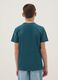 Boys' Regular Fit Green Pure Cotton T-shirt with Print_1