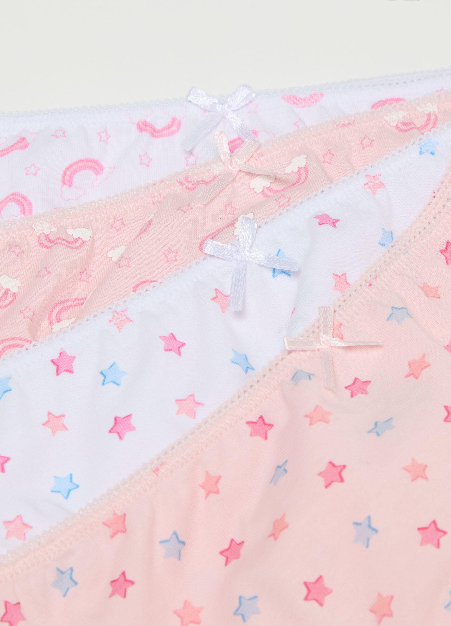 Seven-pack briefs in cotton with bow