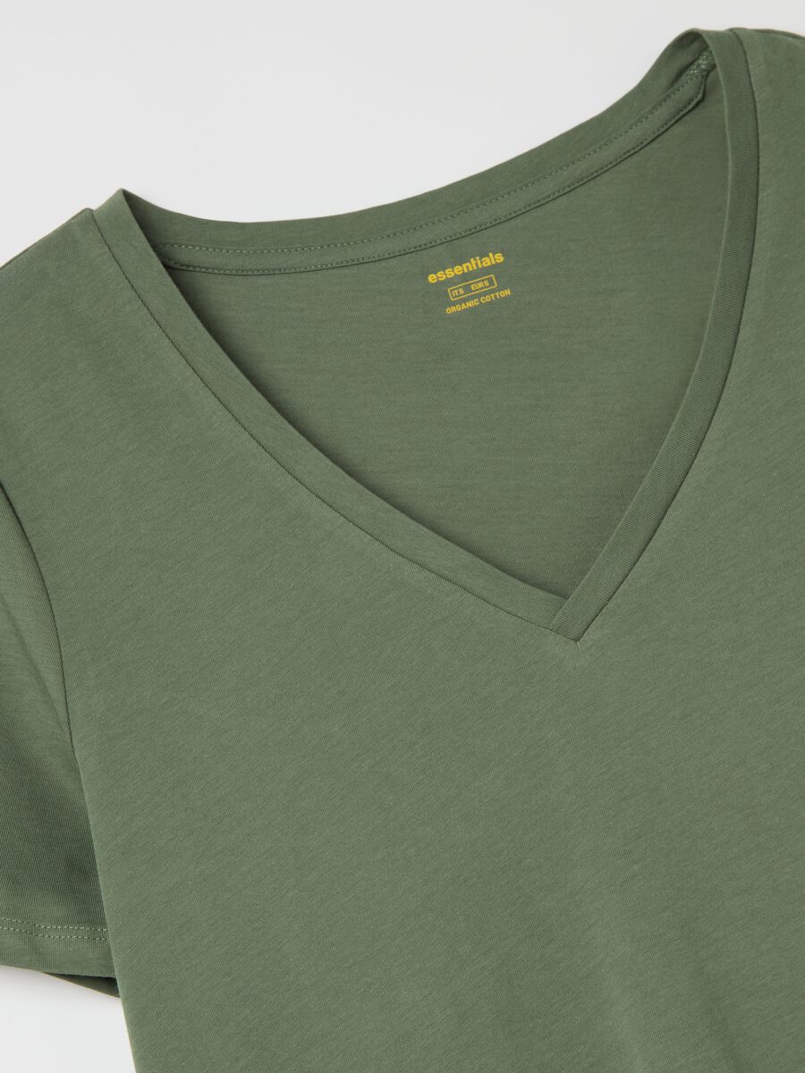 Essential V-neck T-shirt in cotton_5