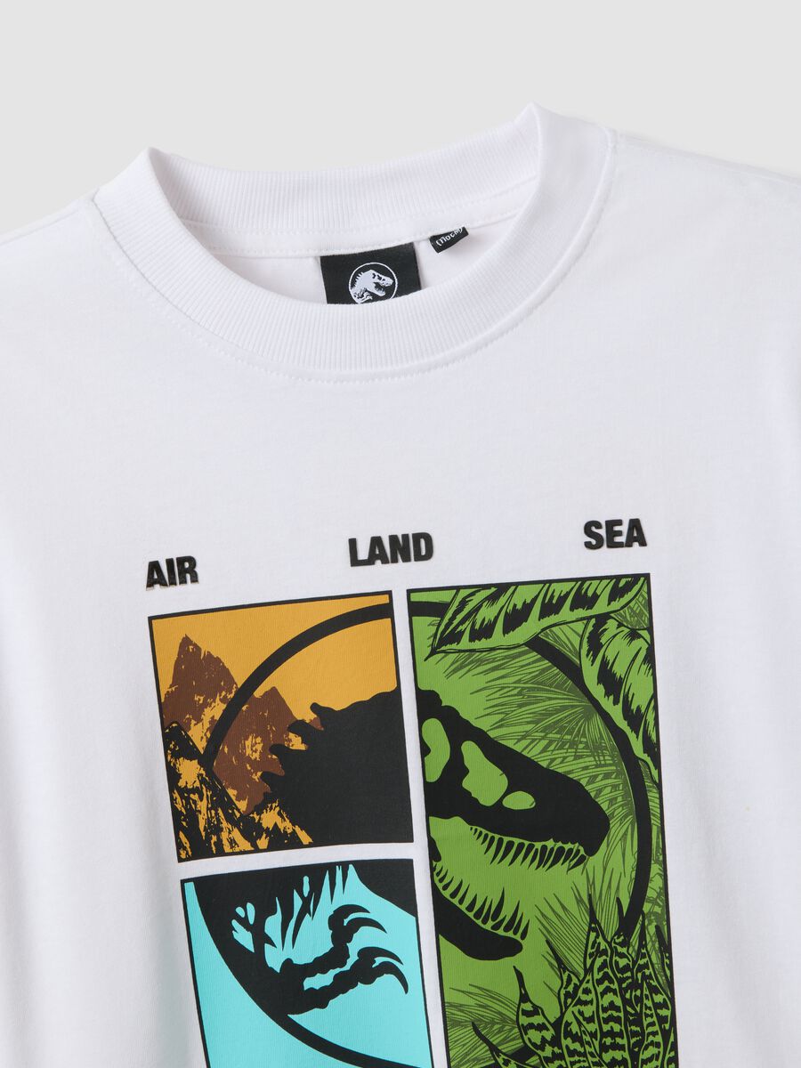 Children's oversized white pure cotton T-shirt with print_2