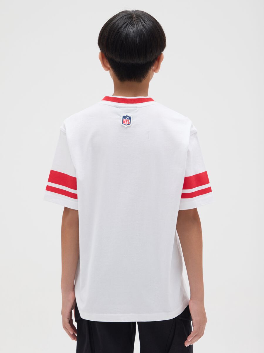 T-shirt bianca e rossa Kansas City Chiefs in cotone_1